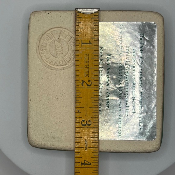 Pewabic Pottery Detroit Skyline Green Tile DSO 06 Chairmans Dinner Commemorative - Picture 6 of 8